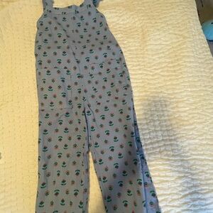 Hanna Andersson Blue Floral Kids Overalls